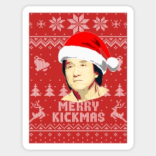 Jackie Chan Merry Kickmas Sticker